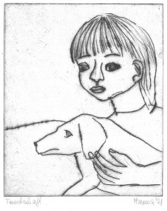 Mädchen und Hund